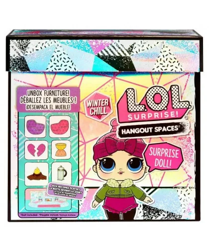 L.O.L. Surprise Zimný nábytok - Zimný salónik s krbom a bábikou Cozy Babe