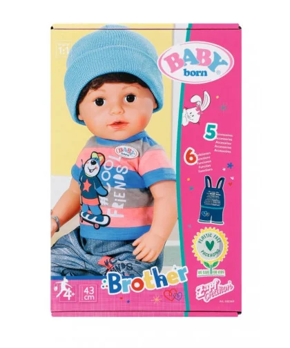 Zapf creation 830369 Starší braček BABY born, 43 cm