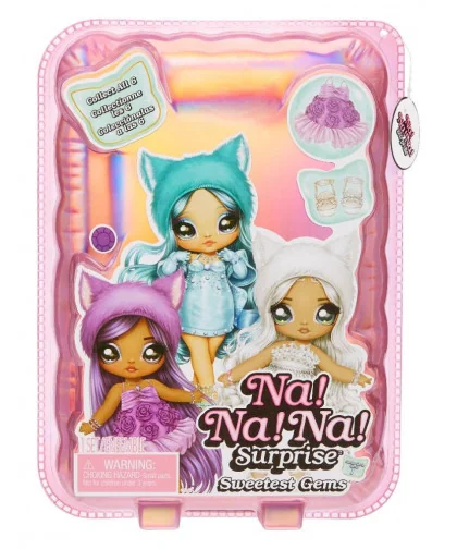 MGA 582496 Na! Na! Na! Surprise Sweetest Gems Dolls- Valentina Lovely (Amethyst) narodeninová bábika