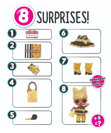 L.O.L. Surprise Sviatočná séria - bábika v guli so 7 prekvapeniami Prezzie - séria 3