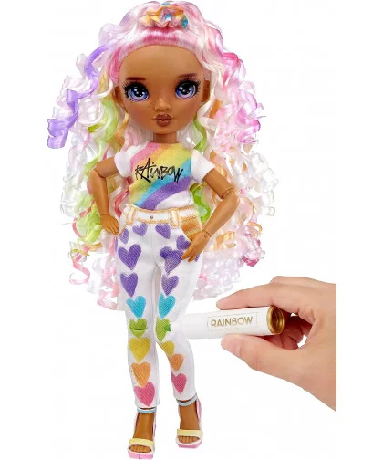 Rainbow High 594147 Fashion Doll Color & Create s fialovými očami