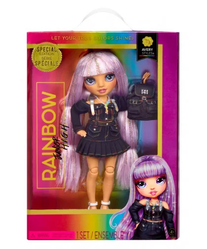 MGA 590798 Rainbow High Junior Fashion bábika -Avery Styles