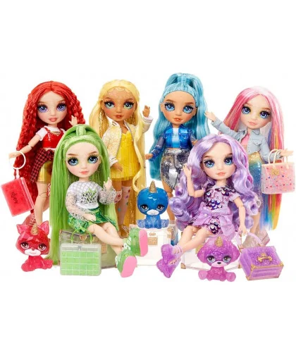 Rainbow High Fashion bábika so zvieratkom - Violet Willow