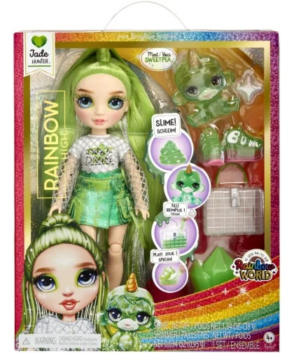 Rainbow High Fashion bábika so zvieratkom - Jade Hunter
