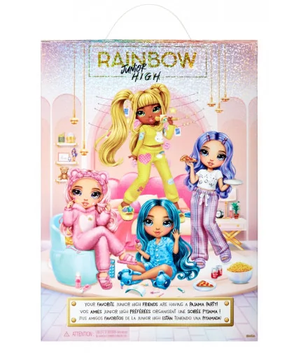 MGA 503675 Rainbow High Junior Fashion bábika v pyžamku - Bella Parker