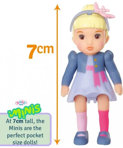 BABY born 906170 Minis Sada s narodeninovým stolom, stoličkami a bábikou