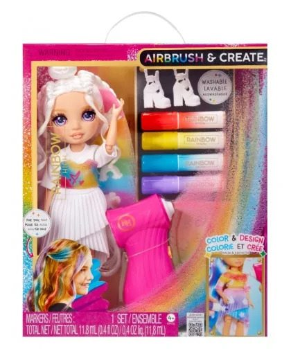 Rainbow High Air Brush bábika - fialové oči