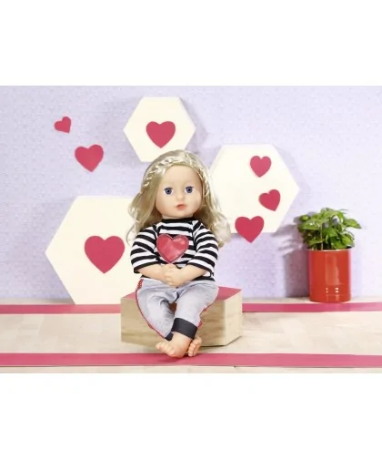 Zapf creation 871249 Dolly Moda Pruhovaná teplákovka, 43 cm