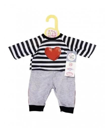 Zapf creation 871249 Dolly Moda Pruhovaná teplákovka, 43 cm