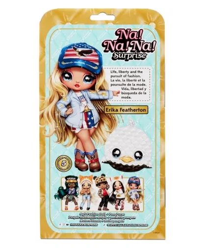 Na! Na! Na! Surprise Bábika a štýlová kabelka 2v1, séria 2 - Erika Feathert