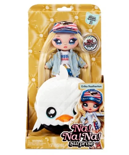 Na! Na! Na! Surprise Bábika a štýlová kabelka 2v1, séria 2 - Erika Feathert