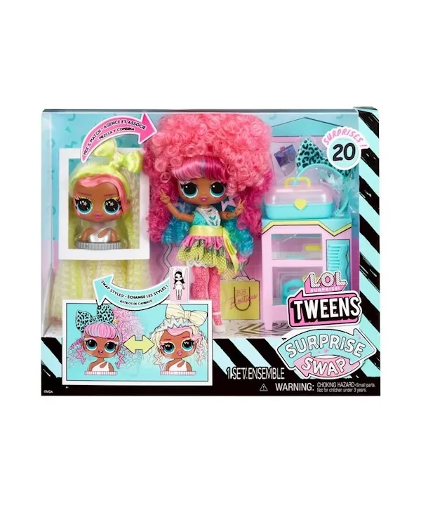 L.O.L. Surprise! Swap Tweens bábika a mini Tweens česacia hlava - Cora