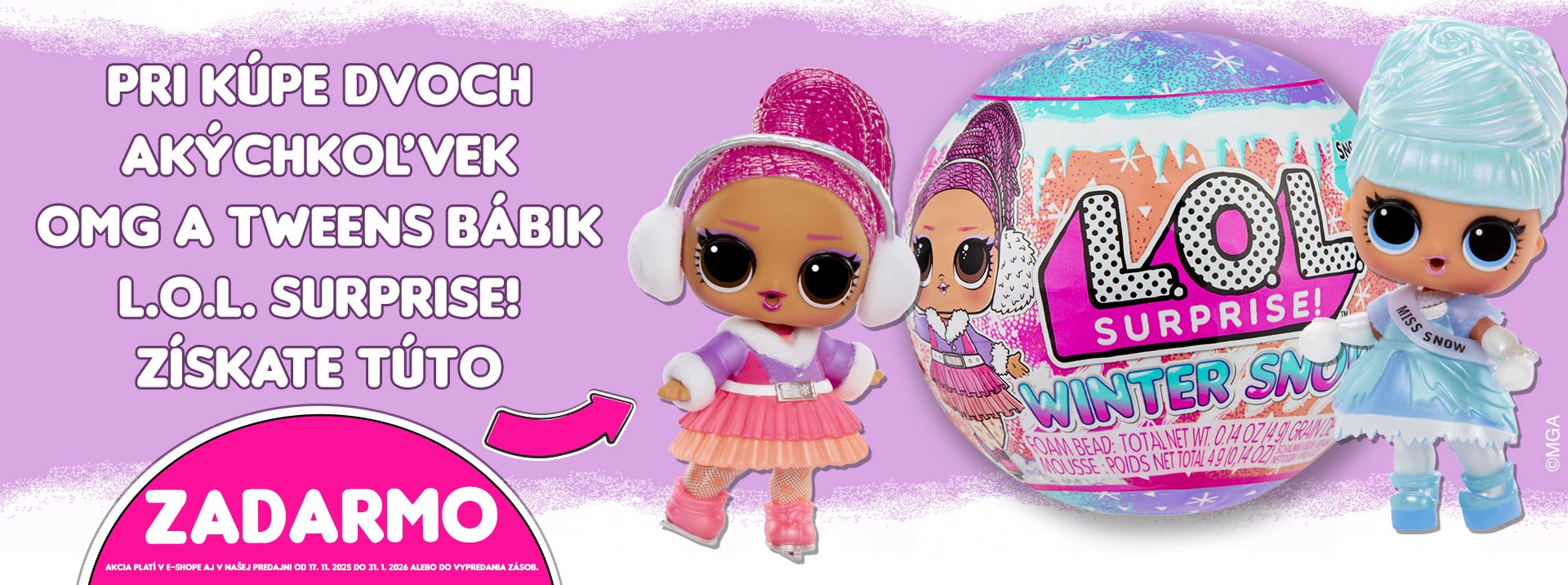 Akcia L.O.L. Surprise - 2+1 zadarmo